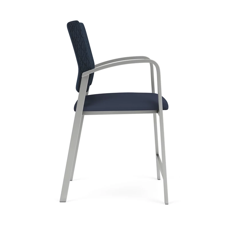Lesro Newport 24.5" Polyurethane Waiting Reception Hip Chair In Blue/Silver 10 Lesro Newport 24.5" Polyurethane Waiting Reception Hip Chair In Blue/Silver - Image 8