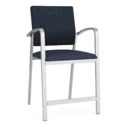 Lesro Newport 24.5" Polyurethane Waiting Reception Hip Chair In Blue/Silver 28 Lesro Newport 24.5" Polyurethane Waiting Reception Hip Chair In Blue/Silver -CYMAX Sales 2698905 L