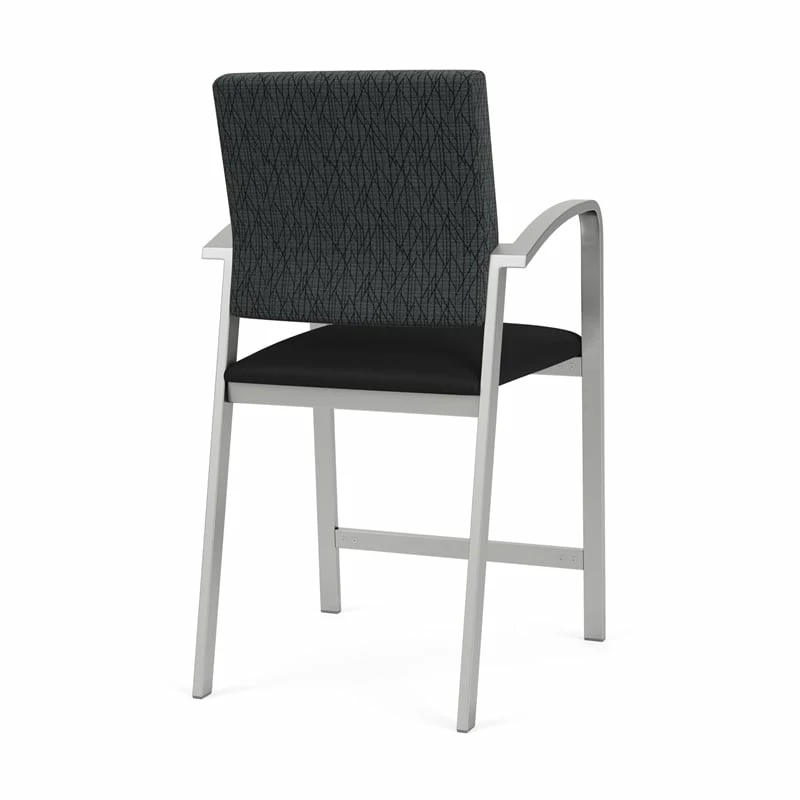 Lesro Newport 24.5" Polyurethane Waiting Reception Hip Chair In Silver/Blue 8 Lesro Newport 24.5" Polyurethane Waiting Reception Hip Chair In Silver/Blue - Image 6