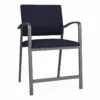 Lesro Newport 24.5" Fabric & Steel Reception Hip Chair In Gray And Charcoal -CYMAX Sales 2698907 L 1