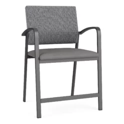 Lesro Newport 24.5" Steel & Polyurethane Reception Hip Chair In Charcoal/Brown -CYMAX Sales 2698908 L
