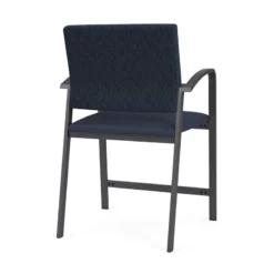 Lesro Newport 24.5" Steel & Polyurethane Reception Hip Chair In Charcoal/Brown -CYMAX Sales 2698909 2 L