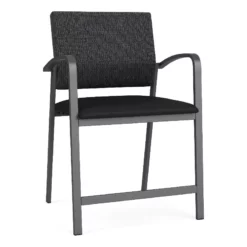 Lesro Newport 24.5" Steel & Polyurethane Reception Hip Chair In Charcoal/Brown -CYMAX Sales 2698910 L