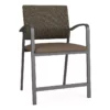 Lesro Newport 24.5" Steel & Polyurethane Reception Hip Chair In Charcoal/Brown -CYMAX Sales 2698911 L