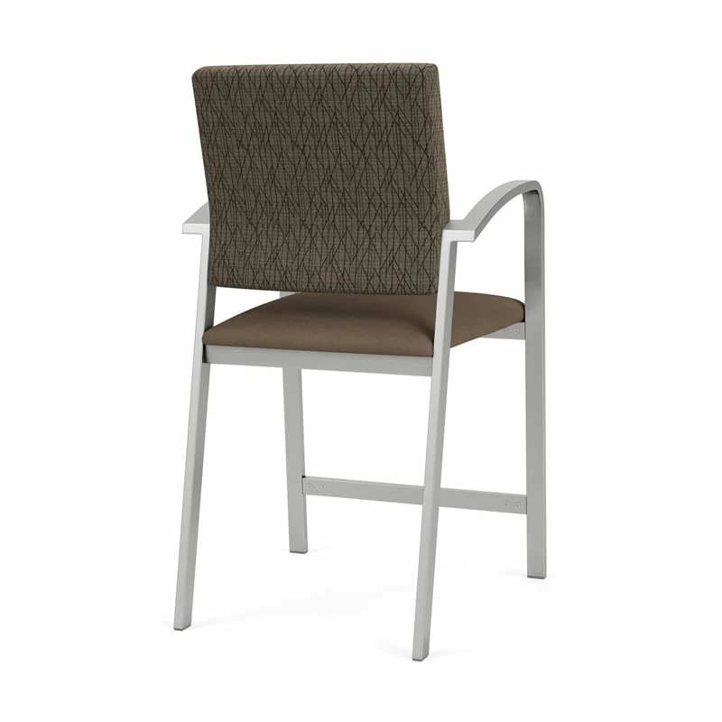 Lesro Newport 24.5" Polyurethane Waiting Reception Hip Chair In Silver/Blue 5 Lesro Newport 24.5" Polyurethane Waiting Reception Hip Chair In Silver/Blue - Image 3