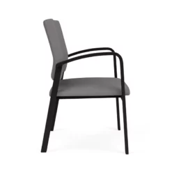 Lesro Newport 18.5" Polyurethane & Steel Reception Guest Chair In Castillo Black 38 Lesro Newport 18.5" Polyurethane & Steel Reception Guest Chair In Castillo Black -CYMAX Sales 2698934 1 L