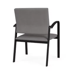 Lesro Newport 18.5" Polyurethane & Steel Reception Guest Chair In Castillo Black 39 Lesro Newport 18.5" Polyurethane & Steel Reception Guest Chair In Castillo Black -CYMAX Sales 2698934 2 L
