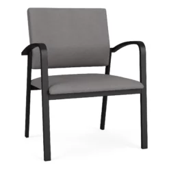 Lesro Newport 18.5" Polyurethane & Steel Reception Guest Chair In Castillo Black 37 Lesro Newport 18.5" Polyurethane & Steel Reception Guest Chair In Castillo Black -CYMAX Sales 2698934 L