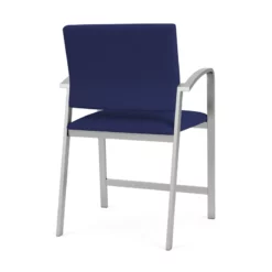 Lesro Newport 24.5" Fabric & Steel Reception Hip Chair In Gray And Silver -CYMAX Sales 2698942 2 L