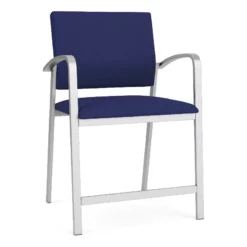 Lesro Newport 24.5" Fabric & Steel Reception Hip Chair In Gray And Silver -CYMAX Sales 2698942 L
