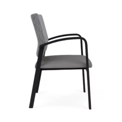 Lesro Newport 18.5" Polyurethane & Steel Reception Guest Chair In Castillo Black 32 Lesro Newport 18.5" Polyurethane & Steel Reception Guest Chair In Castillo Black -CYMAX Sales 2698961 1 L