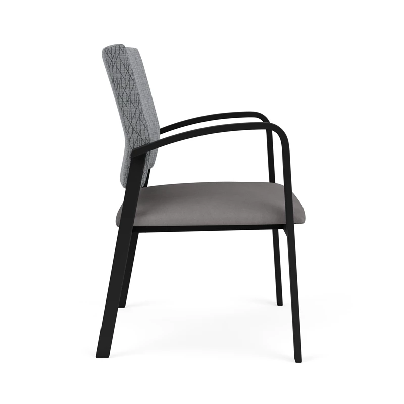 Lesro Newport 18.5" Polyurethane & Steel Reception Guest Chair In Castillo Black 13 Lesro Newport 18.5" Polyurethane & Steel Reception Guest Chair In Castillo Black - Image 11