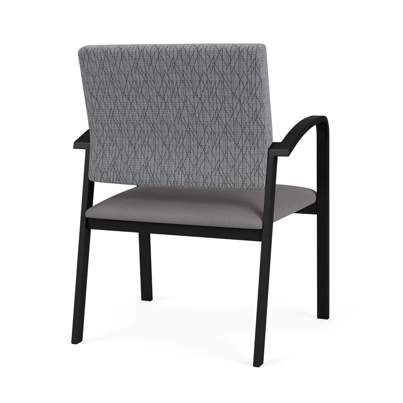 Lesro Newport 18.5" Polyurethane & Steel Reception Guest Chair In Castillo Black 14 Lesro Newport 18.5" Polyurethane & Steel Reception Guest Chair In Castillo Black - Image 12