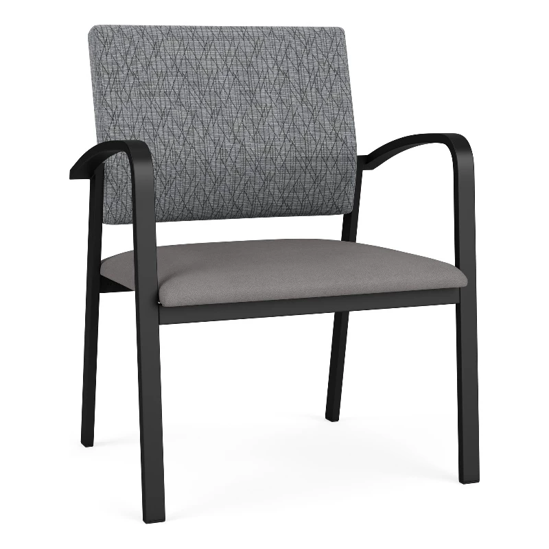 Lesro Newport 18.5" Polyurethane & Steel Reception Guest Chair In Castillo Black 12 Lesro Newport 18.5" Polyurethane & Steel Reception Guest Chair In Castillo Black - Image 10