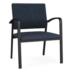 Lesro Newport 18.5" Polyurethane & Steel Reception Guest Chair In Castillo Black 28 Lesro Newport 18.5" Polyurethane & Steel Reception Guest Chair In Castillo Black -CYMAX Sales 2698962 L