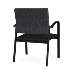 Lesro Newport 18.5" Polyurethane & Steel Reception Guest Chair In Castillo Black 27 Lesro Newport 18.5" Polyurethane & Steel Reception Guest Chair In Castillo Black -CYMAX Sales 2698963 2 L