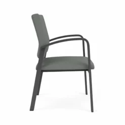 Lesro Newport 18.5" Fabric Reception Wide Guest Chair In Black/Charcoal -CYMAX Sales 2698985 1 L 1