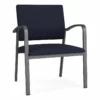 Lesro Newport 18.5" Fabric Reception Wide Guest Chair In Black/Charcoal -CYMAX Sales 2698988 L 1