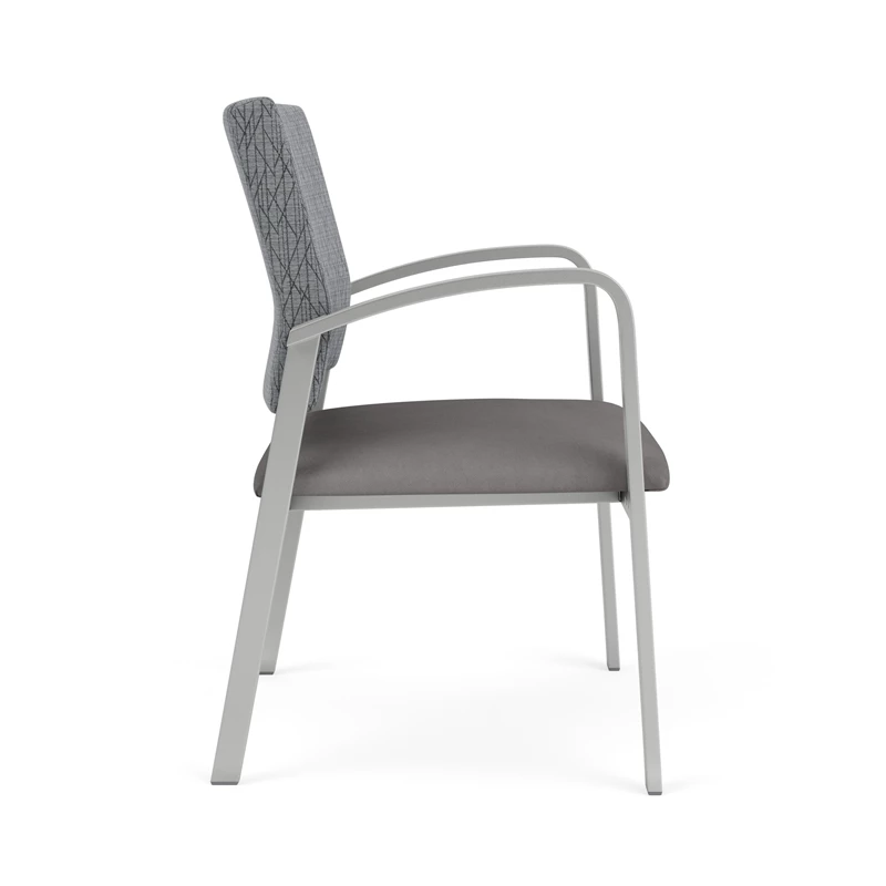 Lesro Newport 18.5" Polyurethane Reception Wide Guest Chair In Silver/Blue 13 Lesro Newport 18.5" Polyurethane Reception Wide Guest Chair In Silver/Blue - Image 11