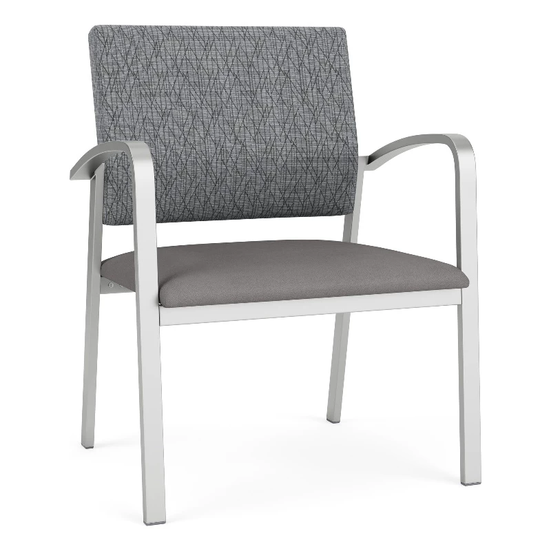 Lesro Newport 18.5" Polyurethane Reception Wide Guest Chair In Silver/Blue 12 Lesro Newport 18.5" Polyurethane Reception Wide Guest Chair In Silver/Blue - Image 10