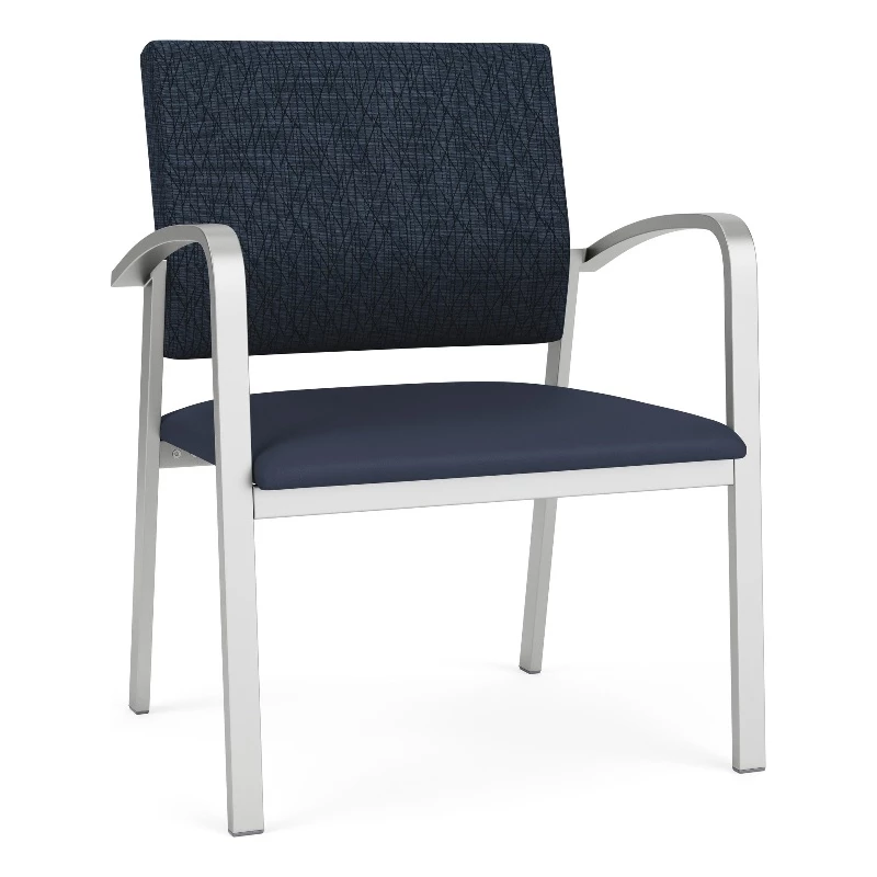 Lesro Newport 18.5" Polyurethane Reception Wide Guest Chair In Silver/Blue 9 Lesro Newport 18.5" Polyurethane Reception Wide Guest Chair In Silver/Blue - Image 7