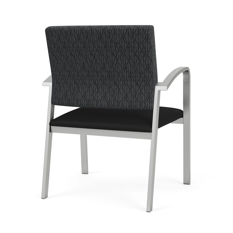 Lesro Newport 18.5" Polyurethane Reception Wide Guest Chair In Silver/Blue 8 Lesro Newport 18.5" Polyurethane Reception Wide Guest Chair In Silver/Blue - Image 6