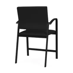 Lesro Newport 24.5" Polyurethane Reception Wide Hip Chair In Black -CYMAX Sales 2699014 2 L