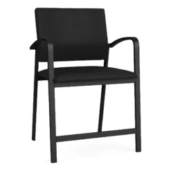 Lesro Newport 24.5" Polyurethane Reception Wide Hip Chair In Black -CYMAX Sales 2699014 L
