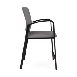 Lesro Newport 24.5" Polyurethane Reception Wide Hip Chair In Black -CYMAX Sales 2699015 1 L