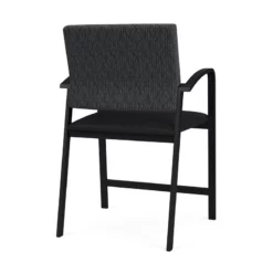 Lesro Newport 24.5" Polyurethane Reception Wide Hip Chair In Black -CYMAX Sales 2699039 2 L