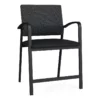 Lesro Newport 24.5" Polyurethane Reception Wide Hip Chair In Black