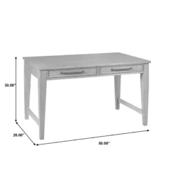 Andover Solid Wood 2 Drawer Desk In Dove Grey Finish -CYMAX Sales 2699254 4 L