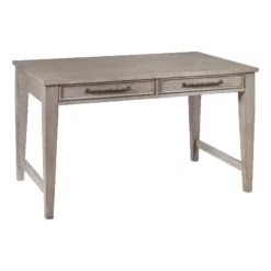 Andover Solid Wood 2 Drawer Desk In Dove Grey Finish