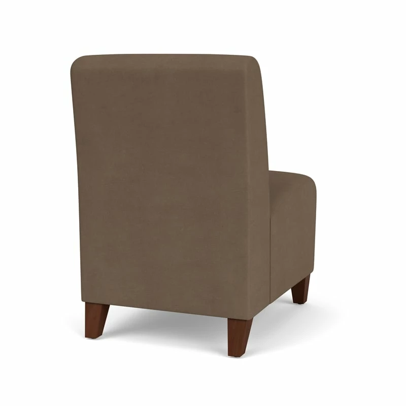 Lesro Siena Polyurethane Lounge Reception Armless Guest Chair In Brown/Walnut 20 Lesro Siena Polyurethane Lounge Reception Armless Guest Chair In Brown/Walnut - Image 18