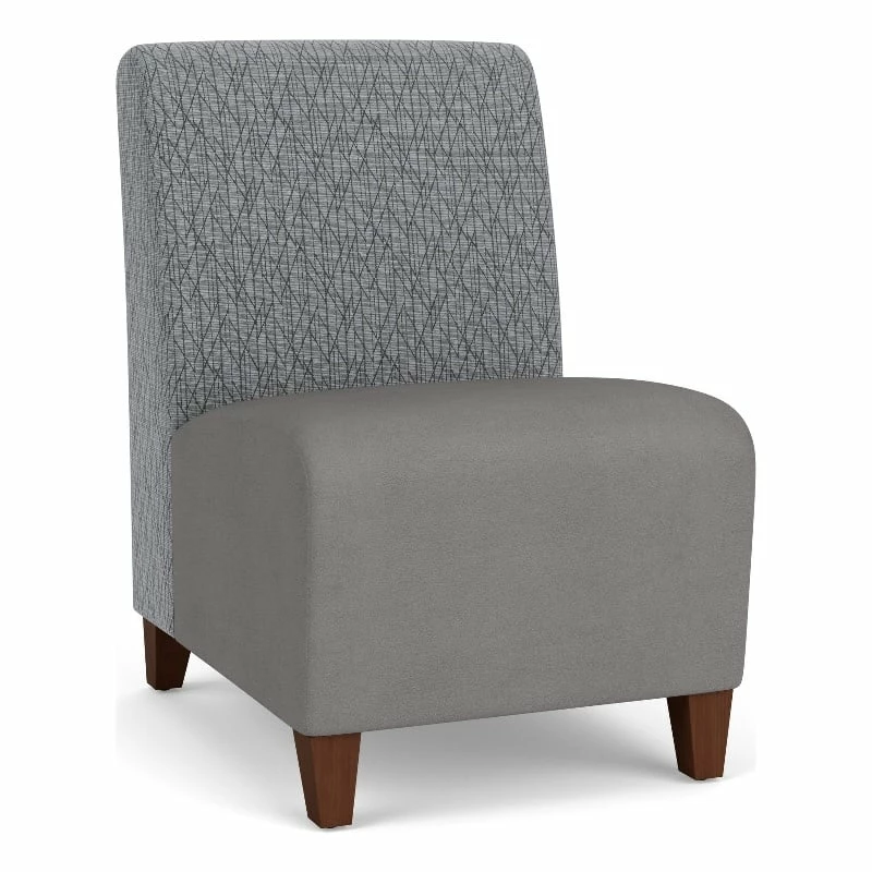 Lesro Siena Polyurethane Lounge Reception Armless Guest Chair In Brown/Walnut 15 Lesro Siena Polyurethane Lounge Reception Armless Guest Chair In Brown/Walnut - Image 13