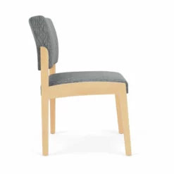 Lesro Lenox Wood Fabric Reception Armless Guest Chair In Gray/Natural 41 Lesro Lenox Wood Fabric Reception Armless Guest Chair In Gray/Natural -CYMAX Sales 2701680 1 L 1