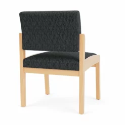 Lesro Lenox Wood Fabric Reception Armless Guest Chair In Gray/Natural 36 Lesro Lenox Wood Fabric Reception Armless Guest Chair In Gray/Natural -CYMAX Sales 2701698 2 L 1