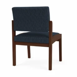 Lesro Lenox Wood Fabric Reception Armless Guest Chair In Gray/Walnut -CYMAX Sales 2701700 2 L 2