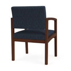 Lesro Lenox Wood Fabric Reception Guest Chair In Asteroid Gray/Walnut -CYMAX Sales 2701736 2 L