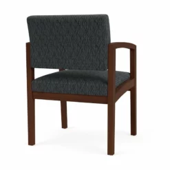 Lesro Lenox Wood Fabric Reception Guest Chair In Open House Navy/Walnut 36 Lesro Lenox Wood Fabric Reception Guest Chair In Open House Navy/Walnut -CYMAX Sales 2701761 2 L 1