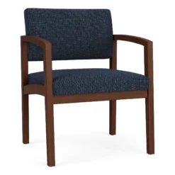 Lesro Lenox Wood Fabric Reception Wide Guest Chair In Black/Walnut 37 Lesro Lenox Wood Fabric Reception Wide Guest Chair In Black/Walnut -CYMAX Sales 2701766 L