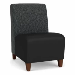 Lesro Siena Polyurethane Lounge Reception Armless Guest Chair In Brown/Walnut 25 Lesro Siena Polyurethane Lounge Reception Armless Guest Chair In Brown/Walnut -CYMAX Sales 2701874 1 L 1