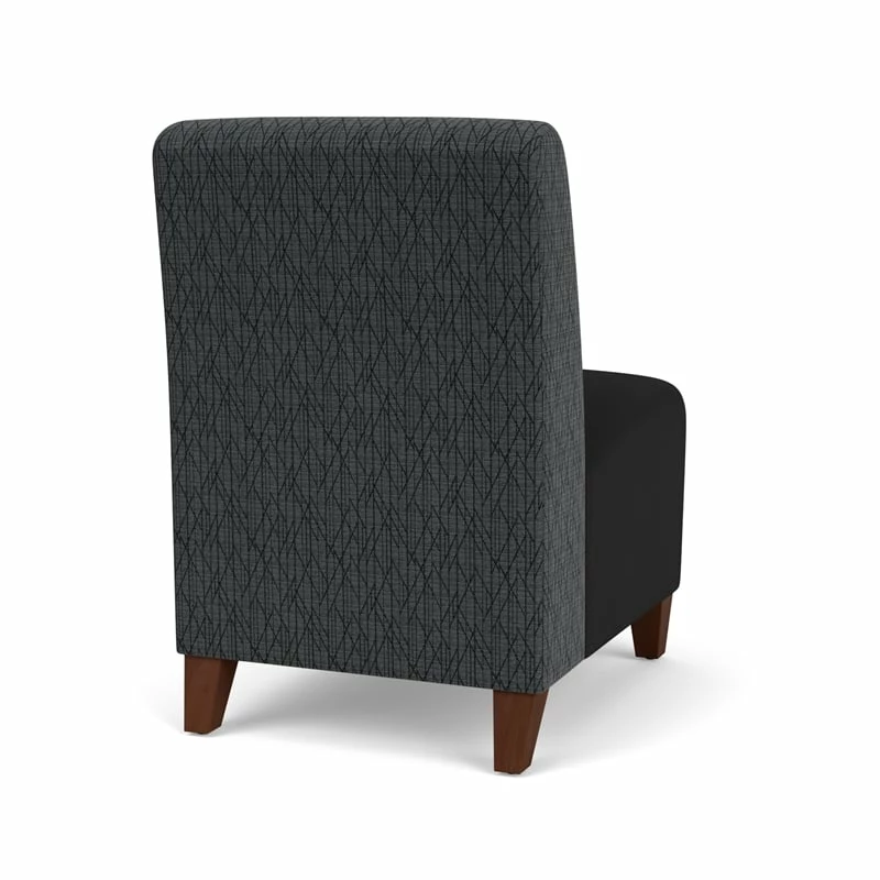 Lesro Siena Polyurethane Lounge Reception Armless Guest Chair In Brown/Walnut 8 Lesro Siena Polyurethane Lounge Reception Armless Guest Chair In Brown/Walnut - Image 6