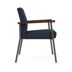 Lesro Mystic Fabric/Metal Reception Guest Chair In Charcoal/Blue 41 Lesro Mystic Fabric/Metal Reception Guest Chair In Charcoal/Blue -CYMAX Sales 2702664 1 L