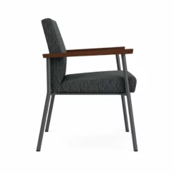 Lesro Mystic Fabric/Metal Reception Guest Chair In Charcoal/Gray -CYMAX Sales 2702665 1 L 1