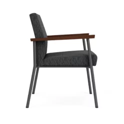 Lesro Mystic Fabric/Metal Reception Guest Chair In Charcoal/Blue 38 Lesro Mystic Fabric/Metal Reception Guest Chair In Charcoal/Blue -CYMAX Sales 2702665 1 L
