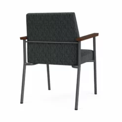 Lesro Mystic Fabric/Metal Reception Guest Chair In Charcoal/Gray -CYMAX Sales 2702665 2 L 1
