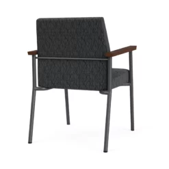 Lesro Mystic Fabric/Metal Reception Guest Chair In Charcoal/Blue 39 Lesro Mystic Fabric/Metal Reception Guest Chair In Charcoal/Blue -CYMAX Sales 2702665 2 L