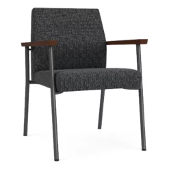 Lesro Mystic Fabric/Metal Reception Guest Chair In Charcoal/Blue 37 Lesro Mystic Fabric/Metal Reception Guest Chair In Charcoal/Blue -CYMAX Sales 2702665 L