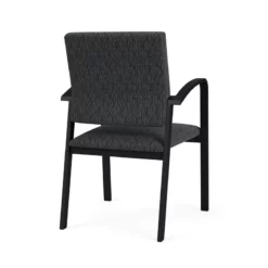 Lesro Newport 18.5" Fabric Waiting Reception Guest Chair In Navy/Black -CYMAX Sales 2702681 2 L